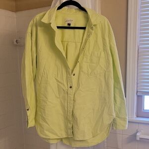 Lime Green Button-Up Shirt